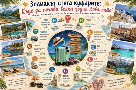 Зодиакът стяга куфарите: Къде да почива всяка зодия това лято?